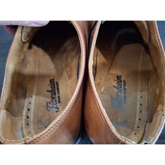Florschiem Brown Leather Cap Toe Lace-up Oxfords/Pre-owned, 11D - Picture 8 of 9